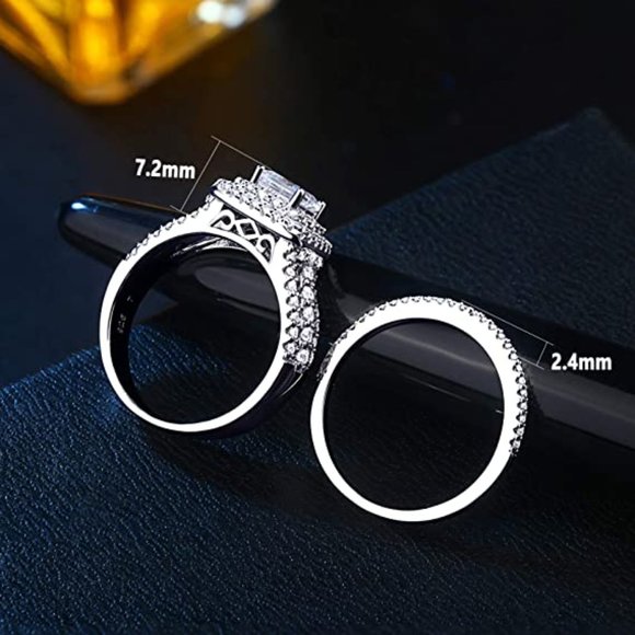 💍 0.5ct CZ Bridal Set – 925 Sterling Silver - Picture 5 of 6